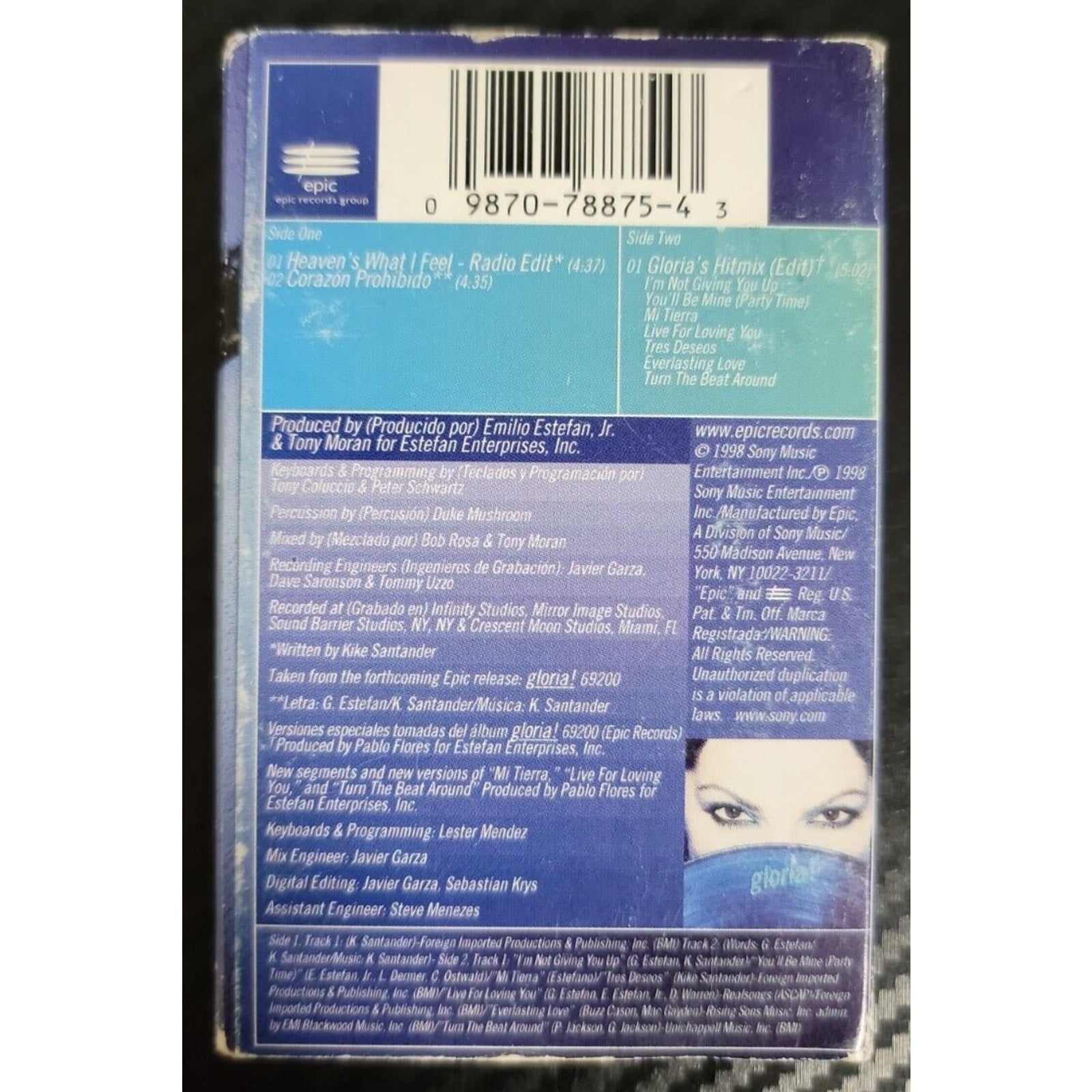 Gloria Estefan - Heaven's What I Feel - Cassette - X7427A