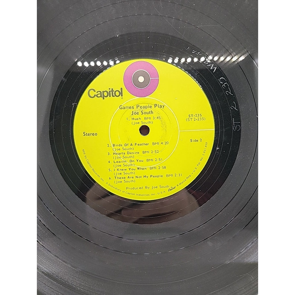 Joe South - Games People Play (ST-235) 1969 Rock 12" (Record)