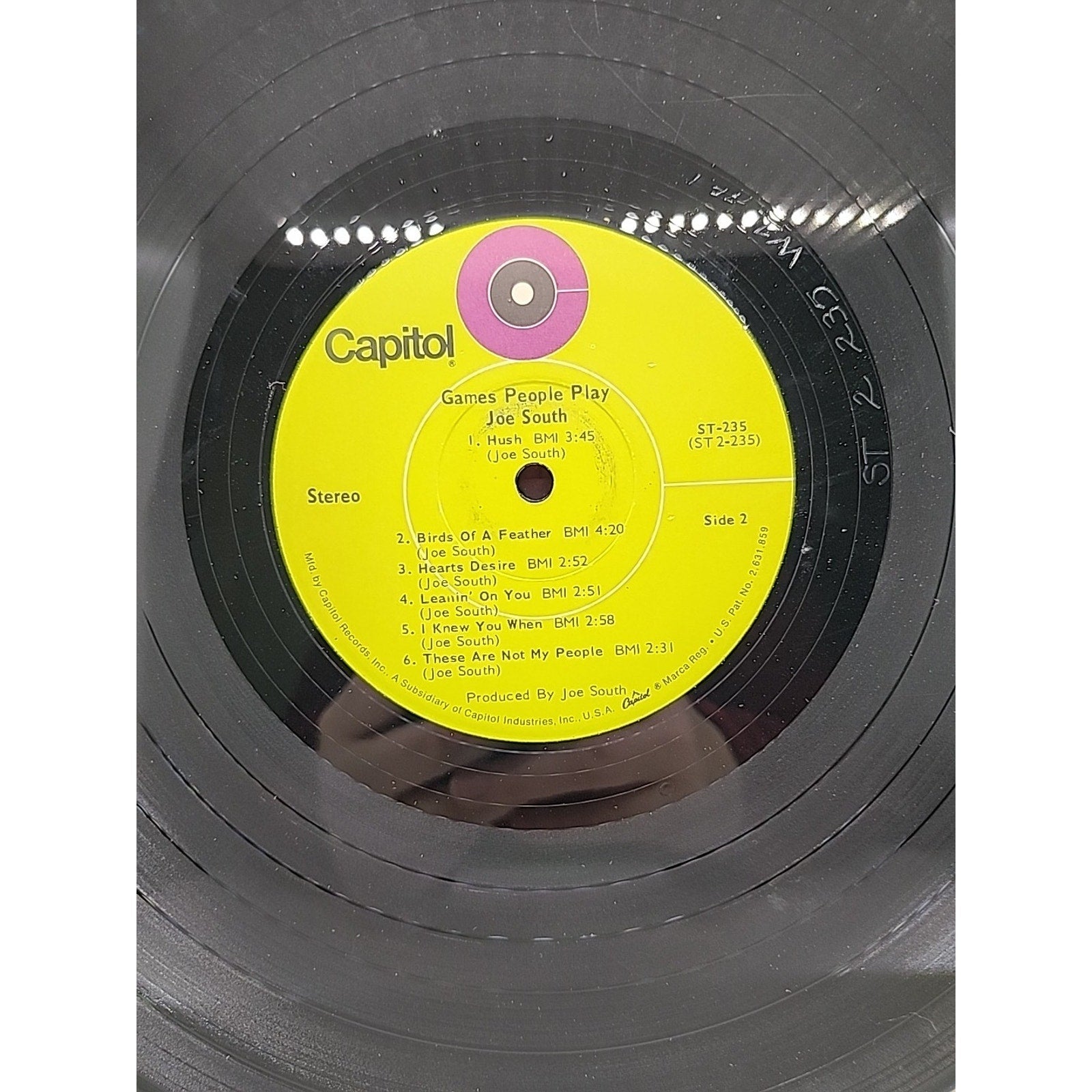 Joe South - Games People Play (ST-235) 1969 Rock 12" (Record)