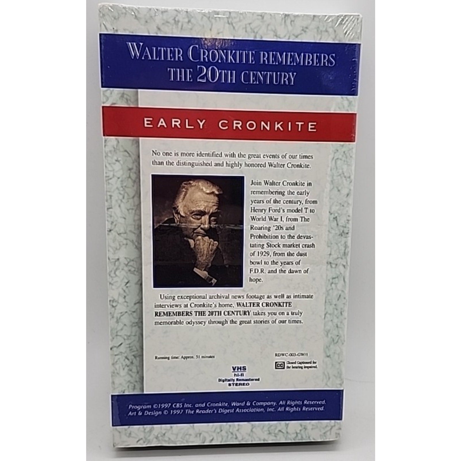 Walter Cronkite Remembers The 20Th Century Early Cronkite (VHS) *Brand New*