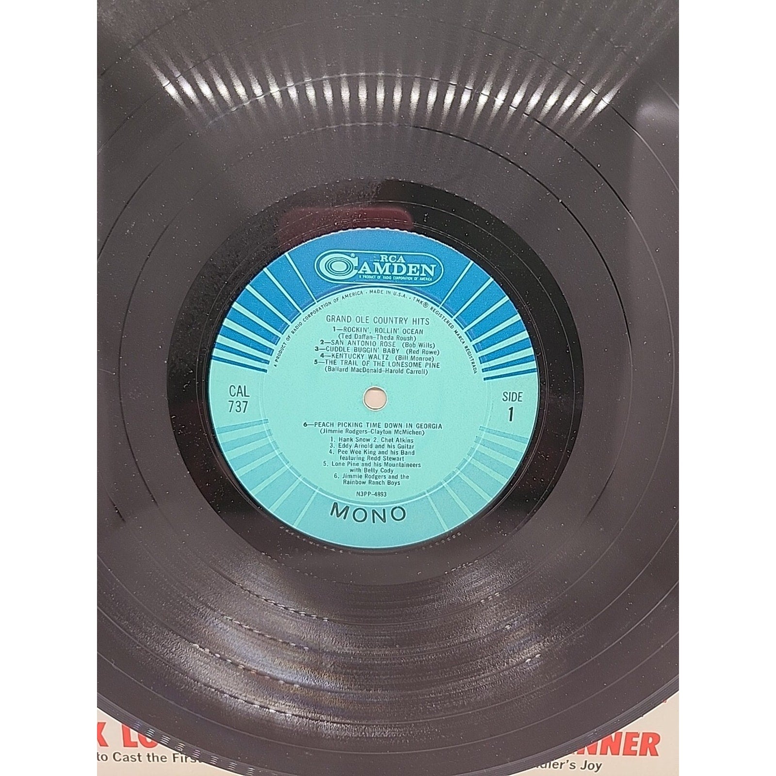 Grand Ole Country Hits - Various Artists - CAL 737 - Chet Atkins (Record)