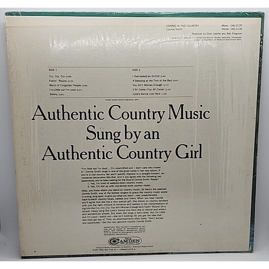 Connie Smith - Connie in the Country - Stereo CAS-2120 (Record)