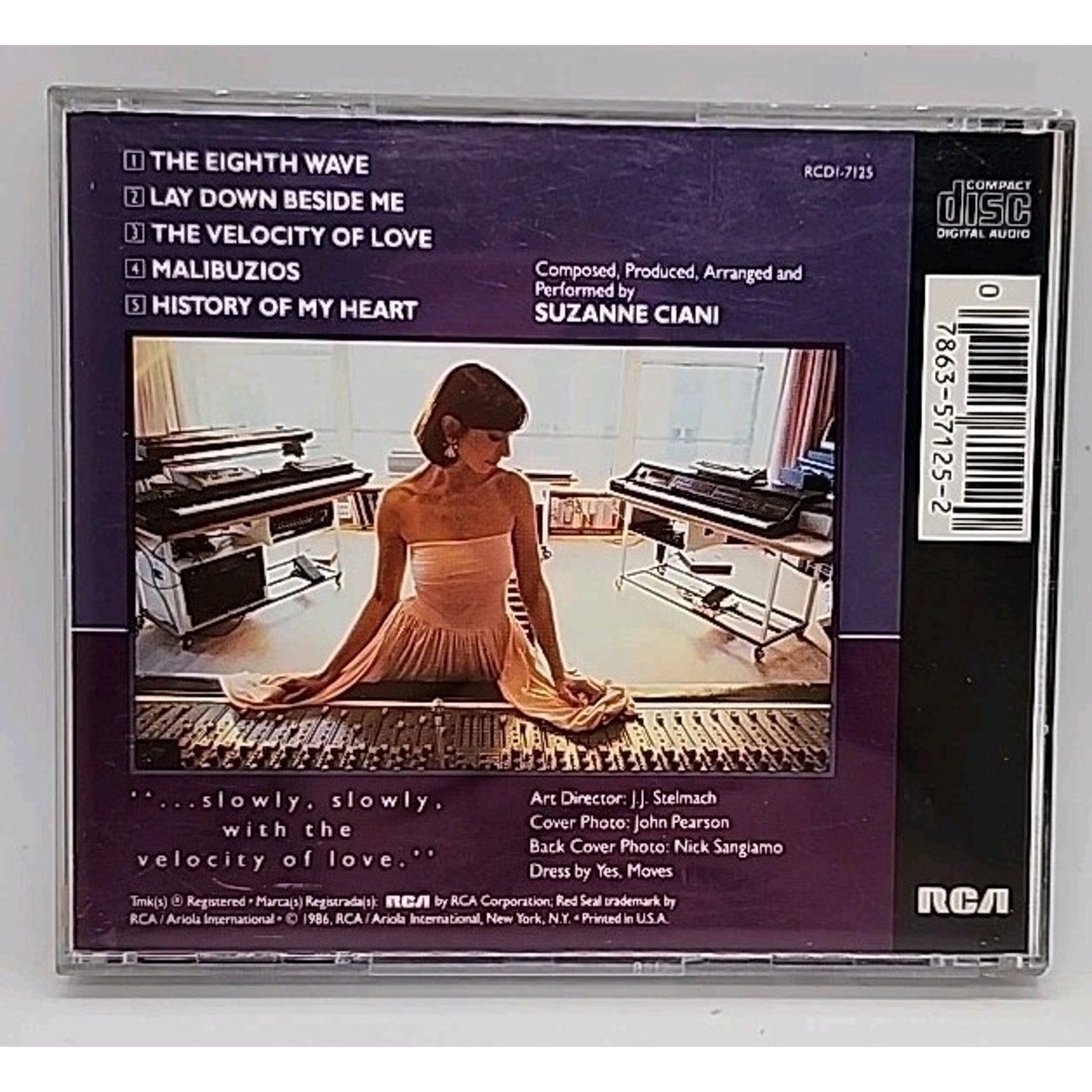 Velocity of Love - Music CD - Suzanne Ciani - 1989