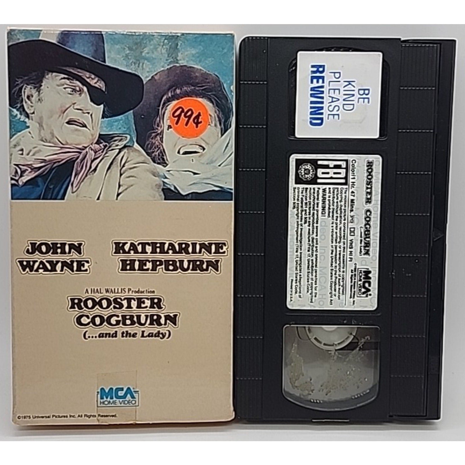 Rooster Corburn …and The Lady 1975 VHS MCA