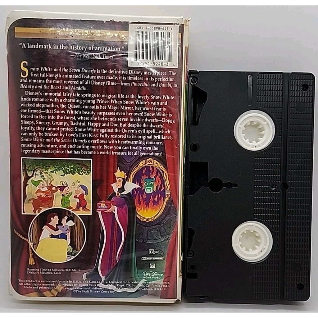 Snow White and the Seven Dwarfs (VHS, 1994)