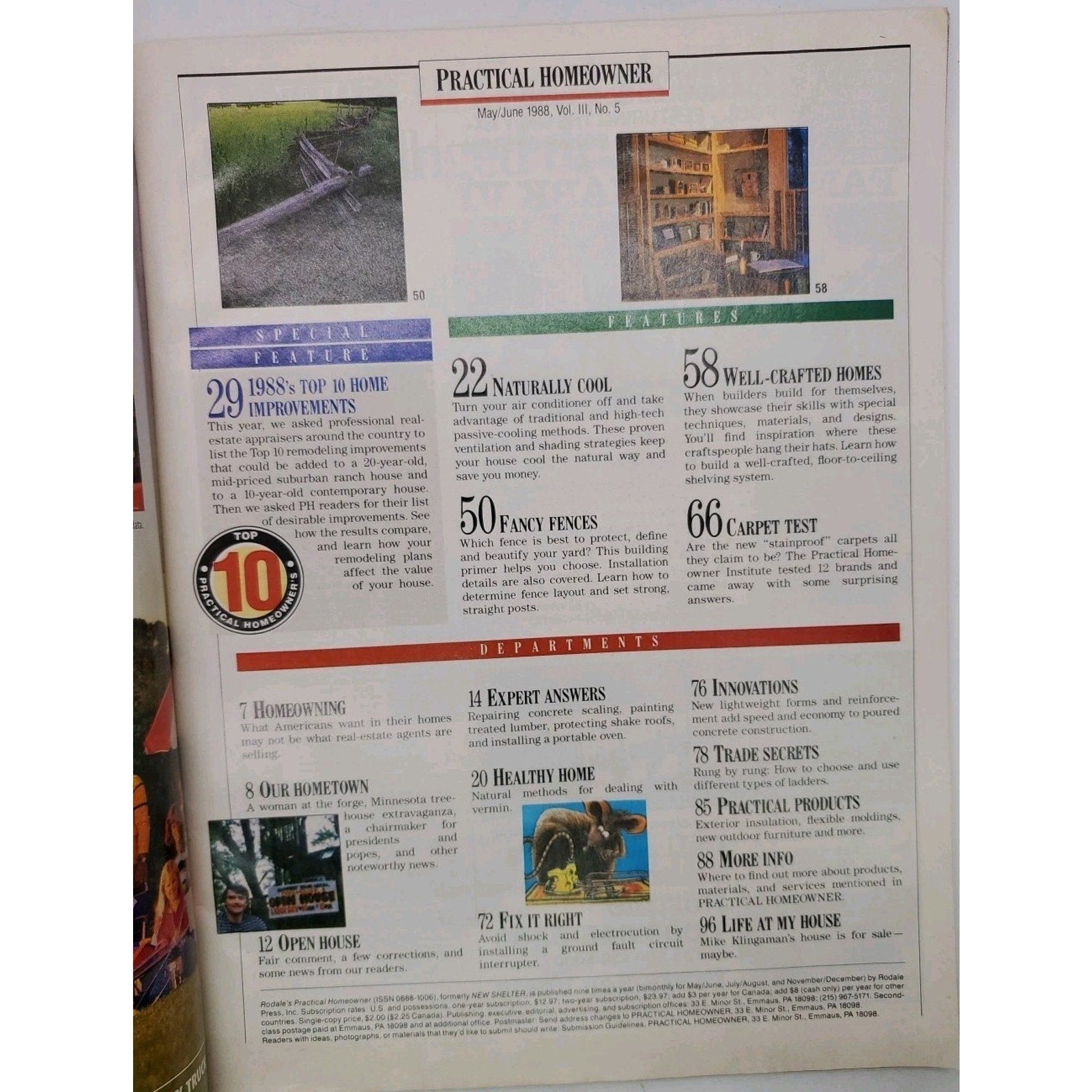 Practical Homeowner June 1988 Magazine Top 10 Modeling Projects Renovations