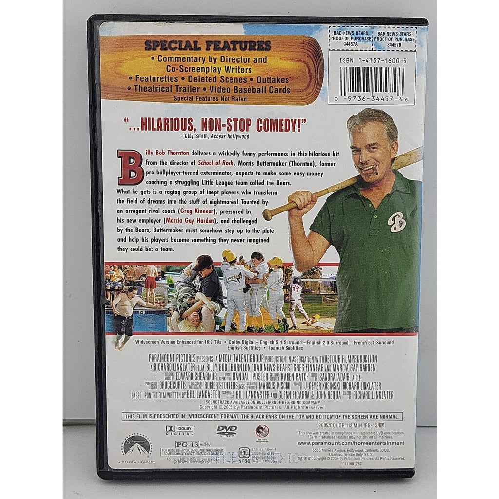 Bad News Bears (DVD, 2005, Widescreen)