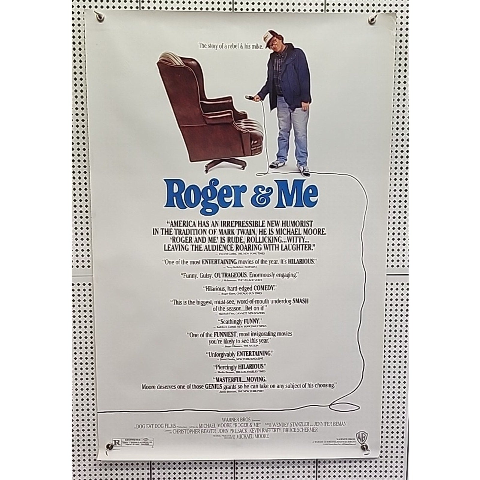 Roger And Me Original Theatrical Movie Poster Michael Moore 40x27
