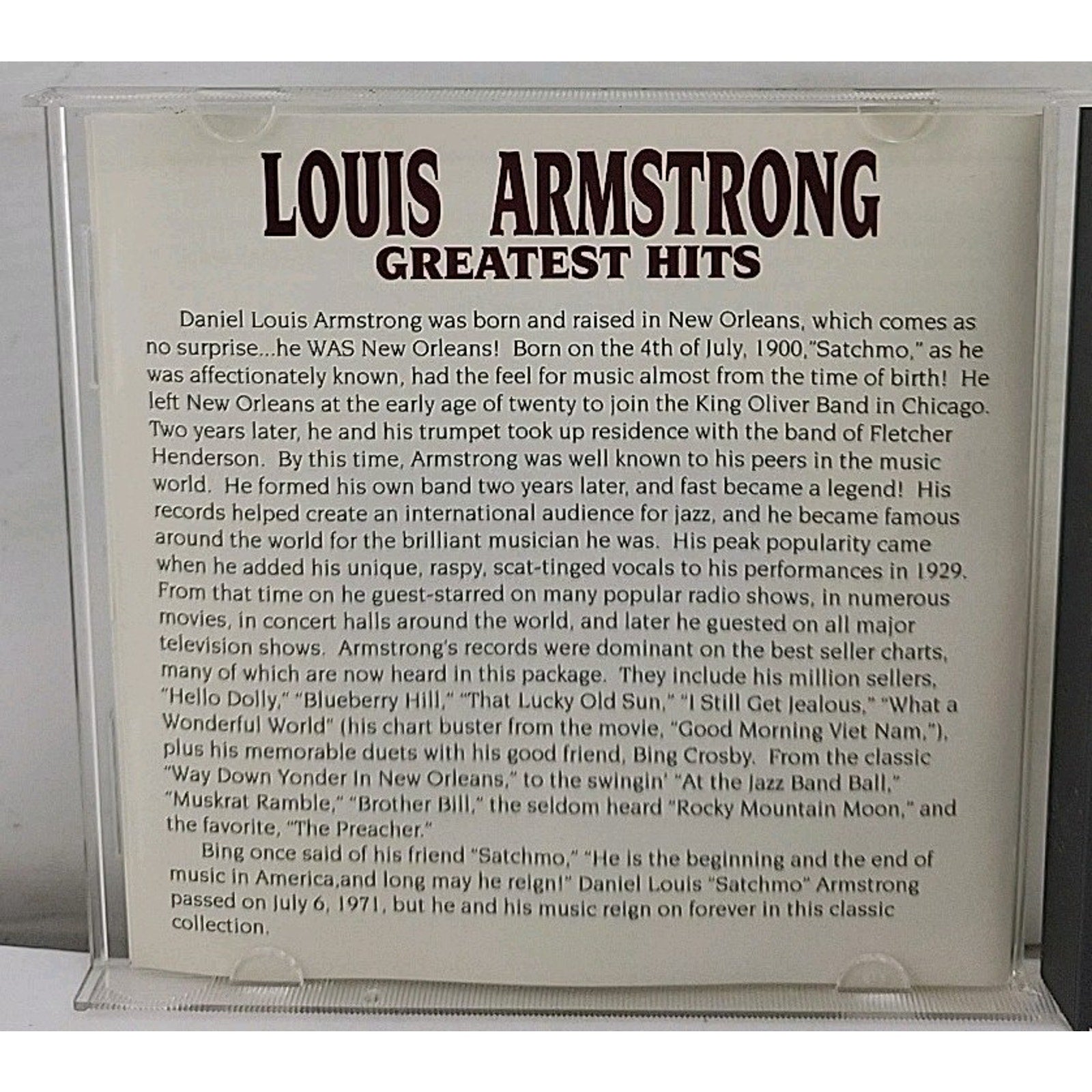 Greatest Hits by Armstrong, Louis (CD, 2023)