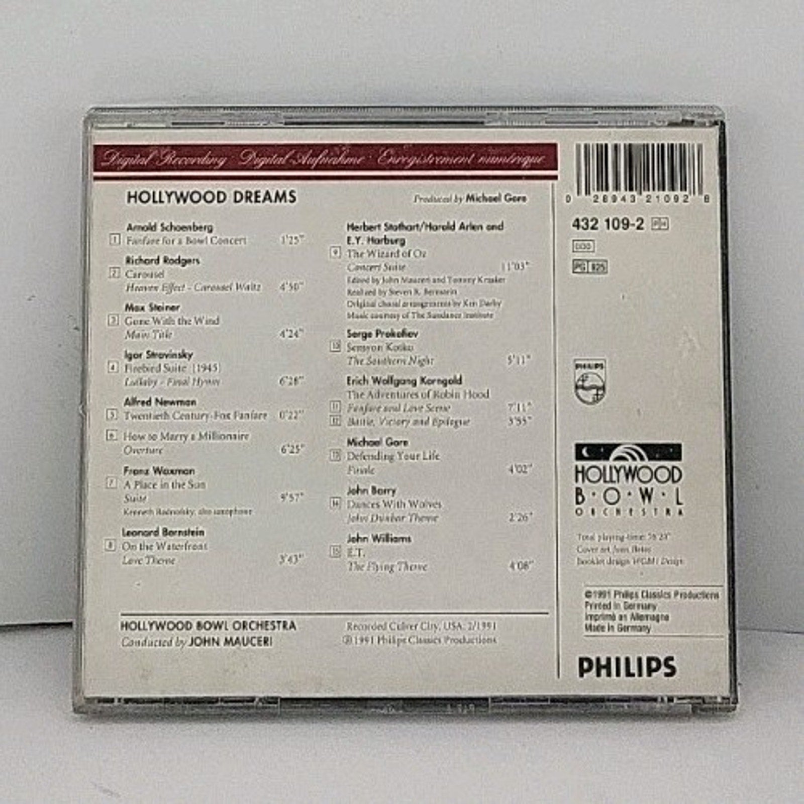 Hollywood Dreams; Mauceri, Hol by Hollywood Bowl Symphony Orchestra; Mauceri,...