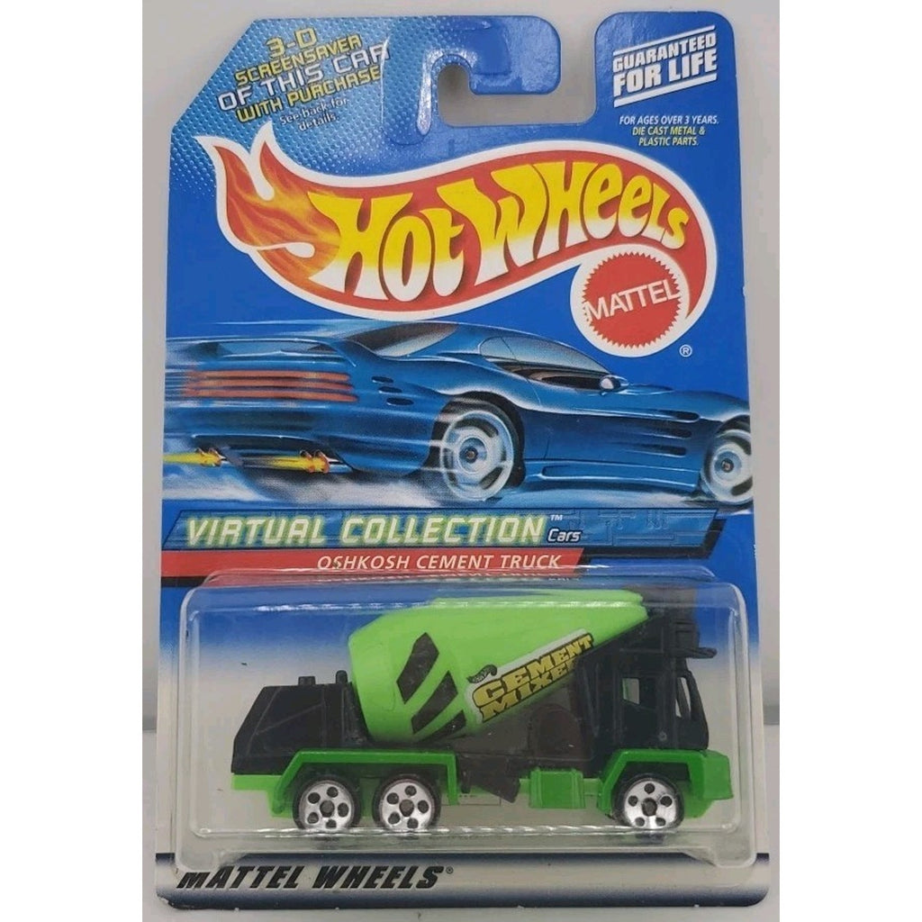2000 Hot Wheels Virtual Collection Cars Oshkosh Cement Truck #123