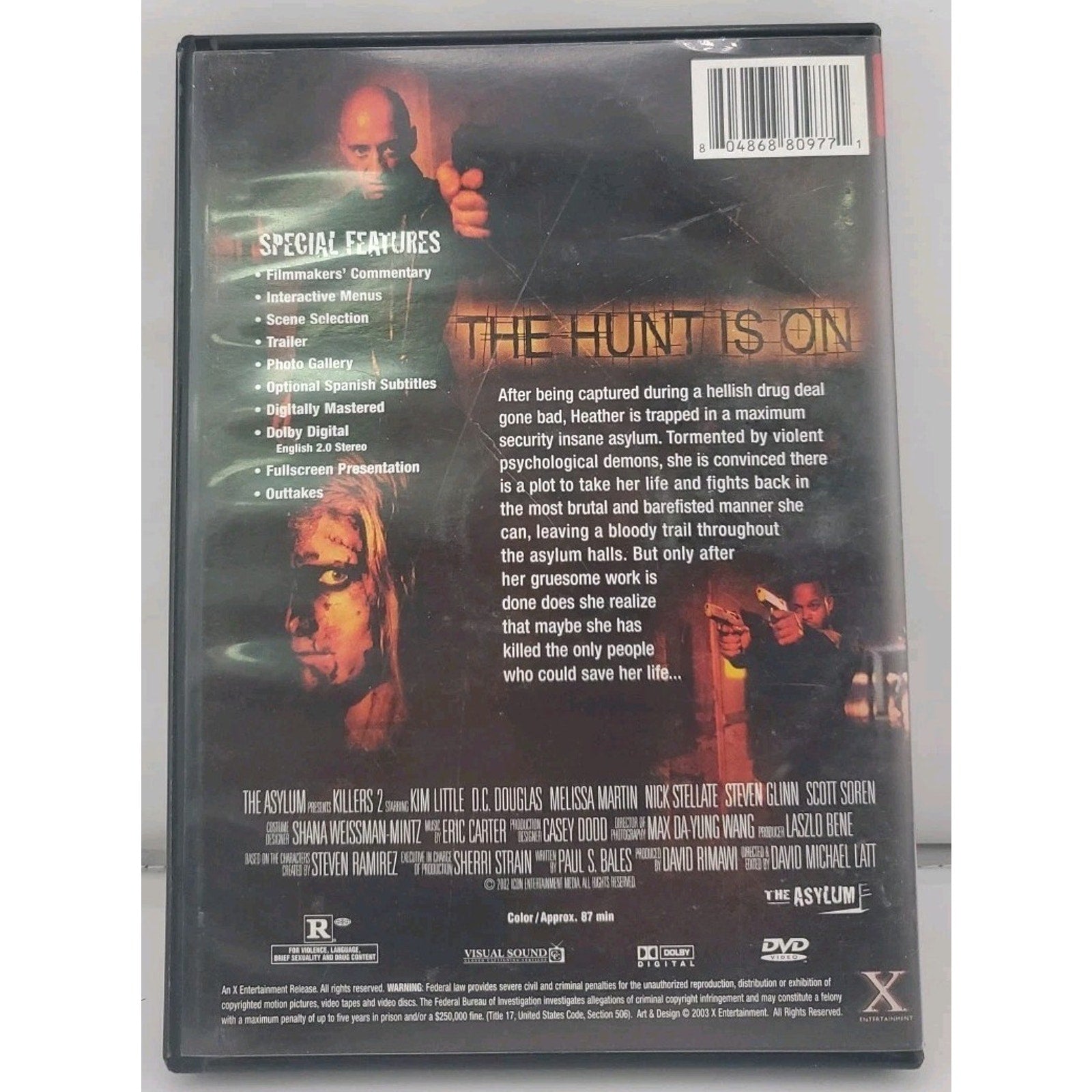 Killers 2 The Beast DVD - 2002 Horror Thriller