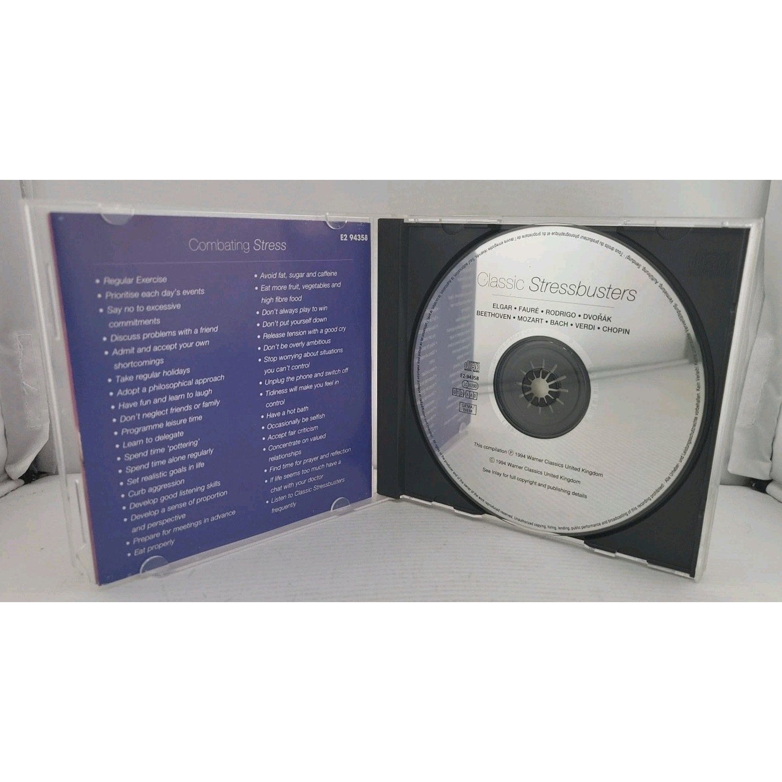 Classic Stressbusters CD 1994 Warner Classics Relaxing Classical Music