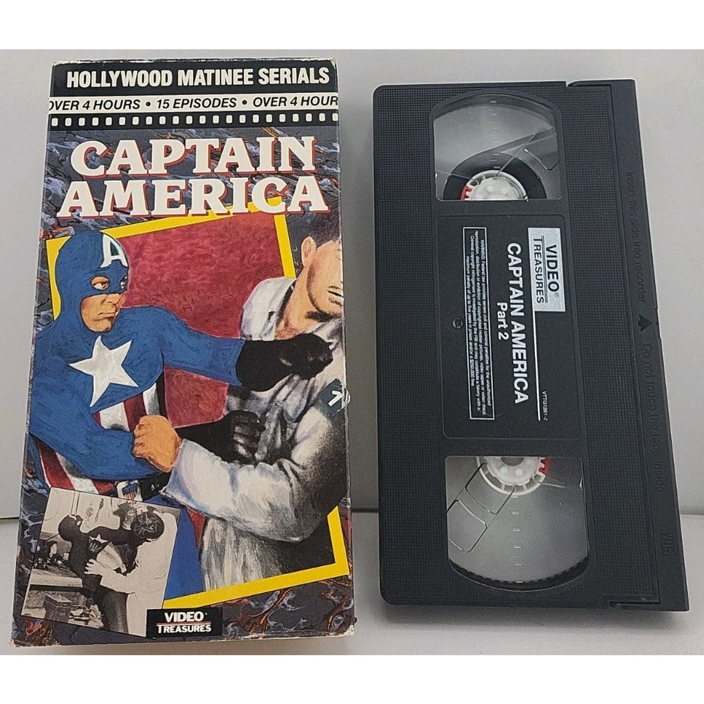 Captain America VHS Hollywood Matinee Serials 1944 Video Treasures
