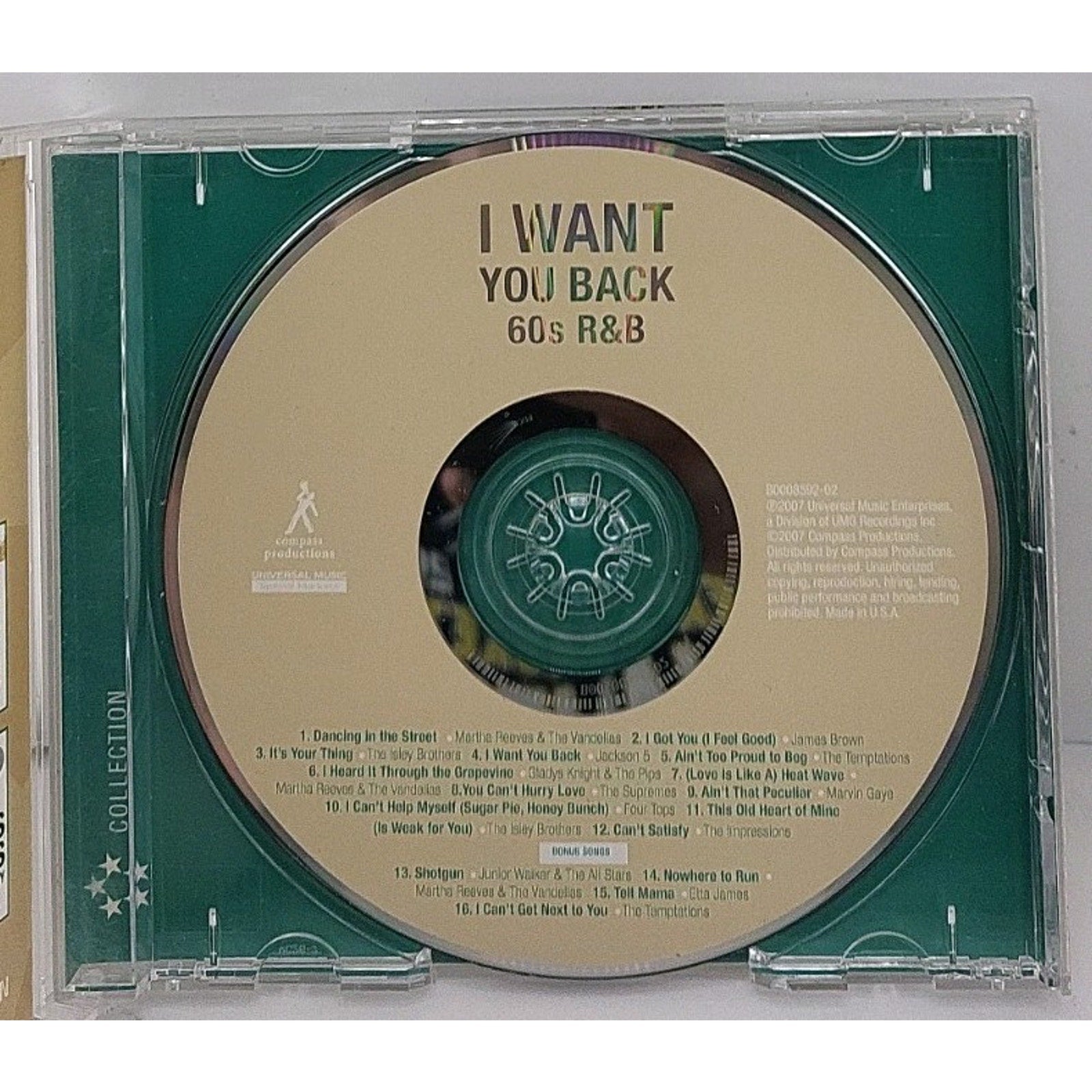 I Want You Back 60s R&B CD Album the Original Masters