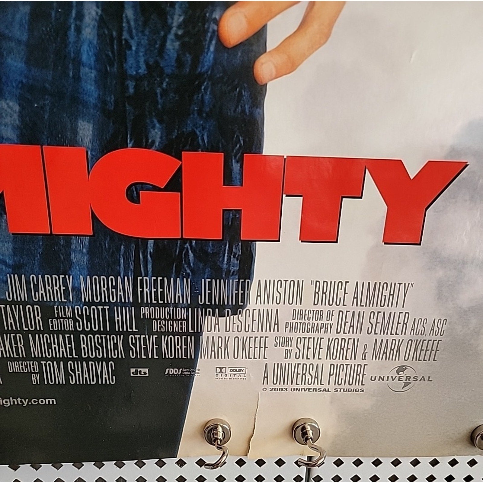 Bruce Almighty Movie Poster 2 Sided 27x40 Jim Carrey