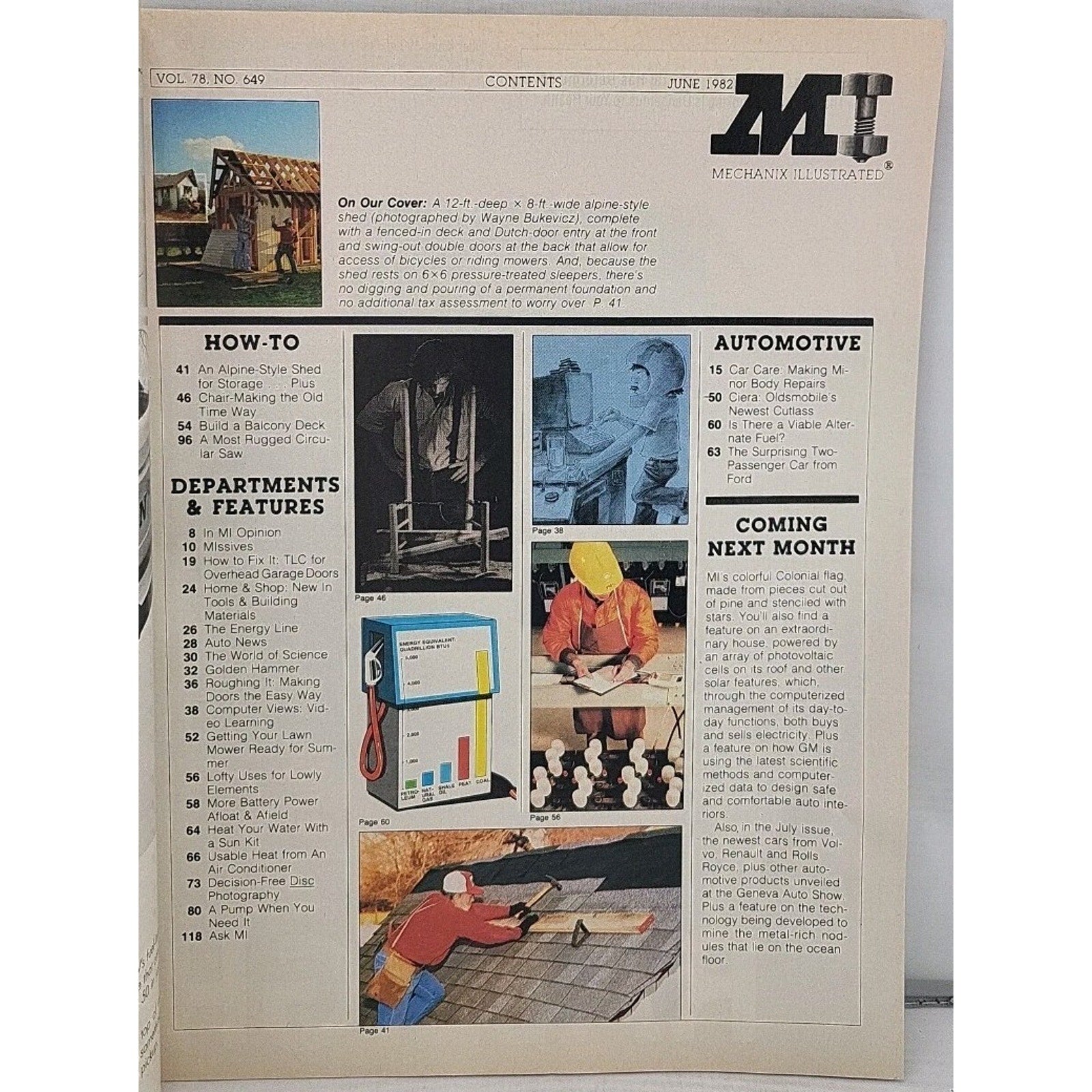 Mechanix Illustrated Magazine - June 1982 - Vol. 78 No. 649