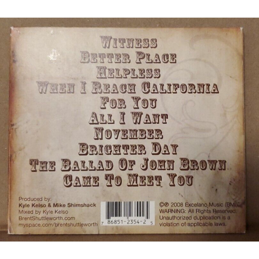 Brent Shuttleworth - Witness (CD)