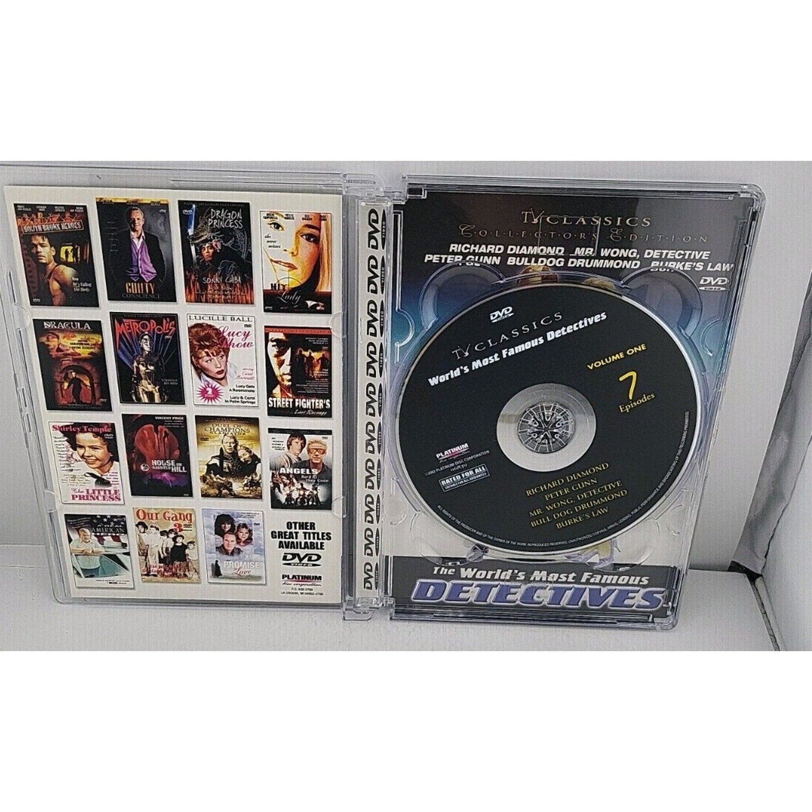 Tv Classics the Worlds Most Famous Detectives 4 DVD Set 21 Episodes