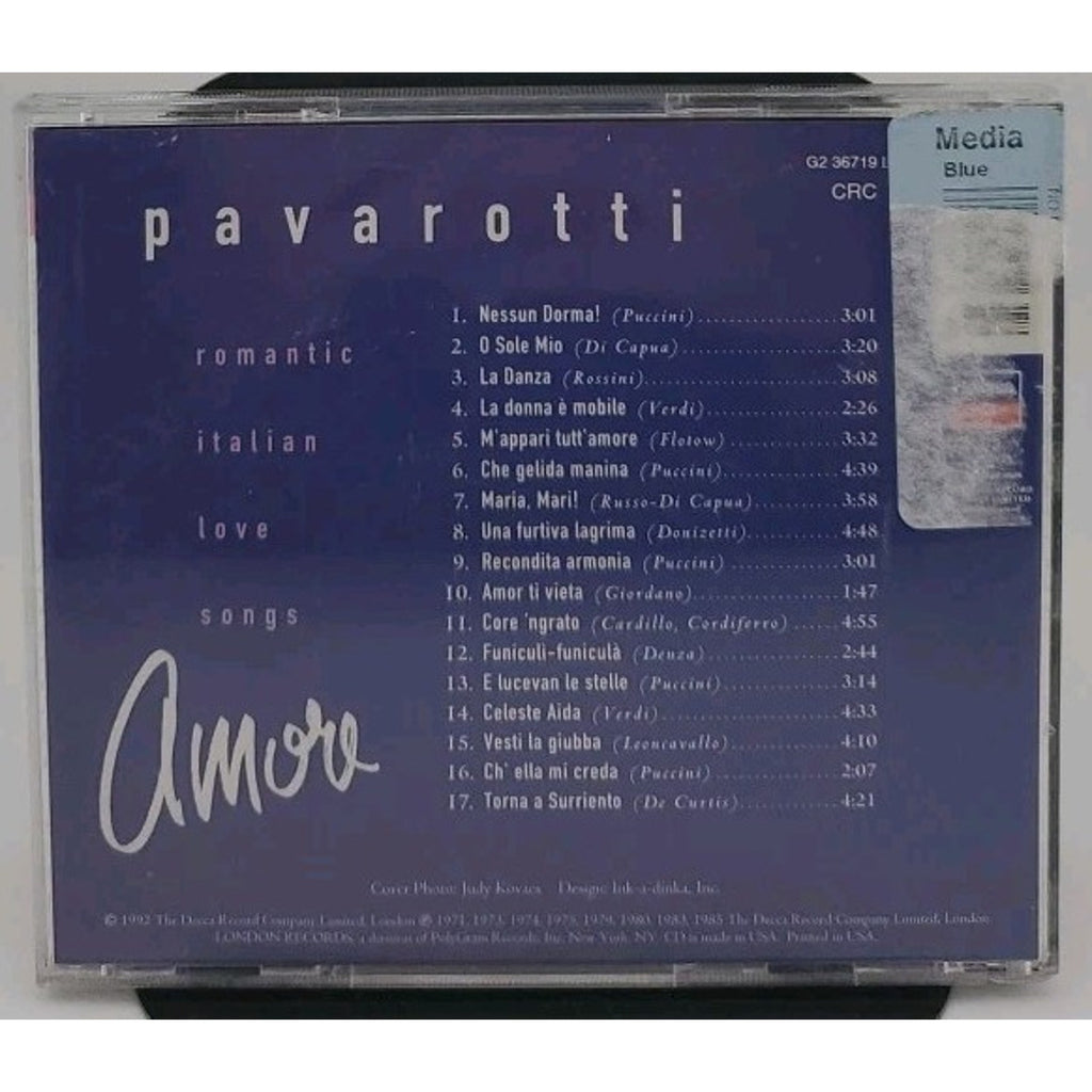 Amore / Romantic Italian Love Songs by Luciano Pavarotti (CD, 1992)