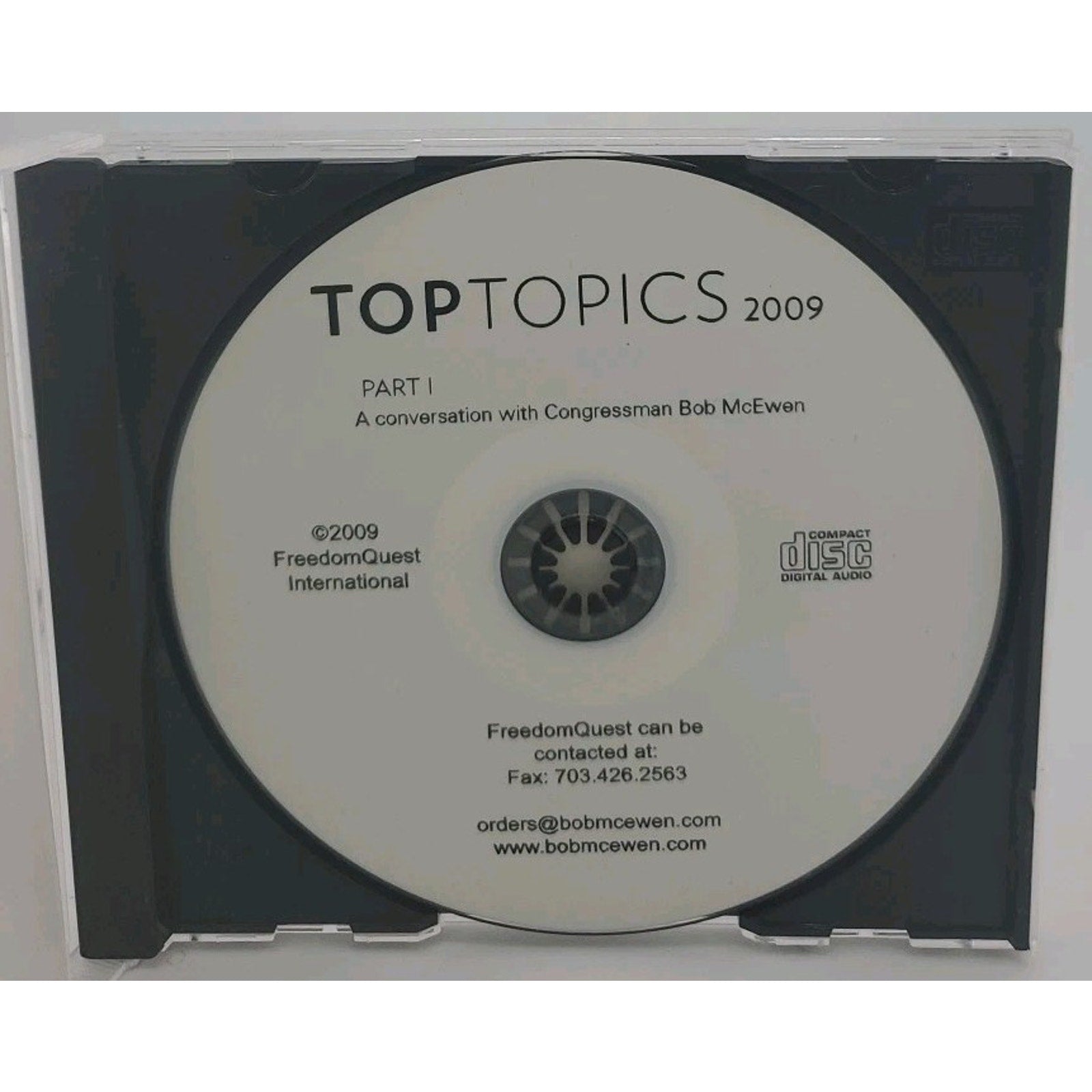 Bob McEwen Top Topics Of 2009 Part 1 Cd