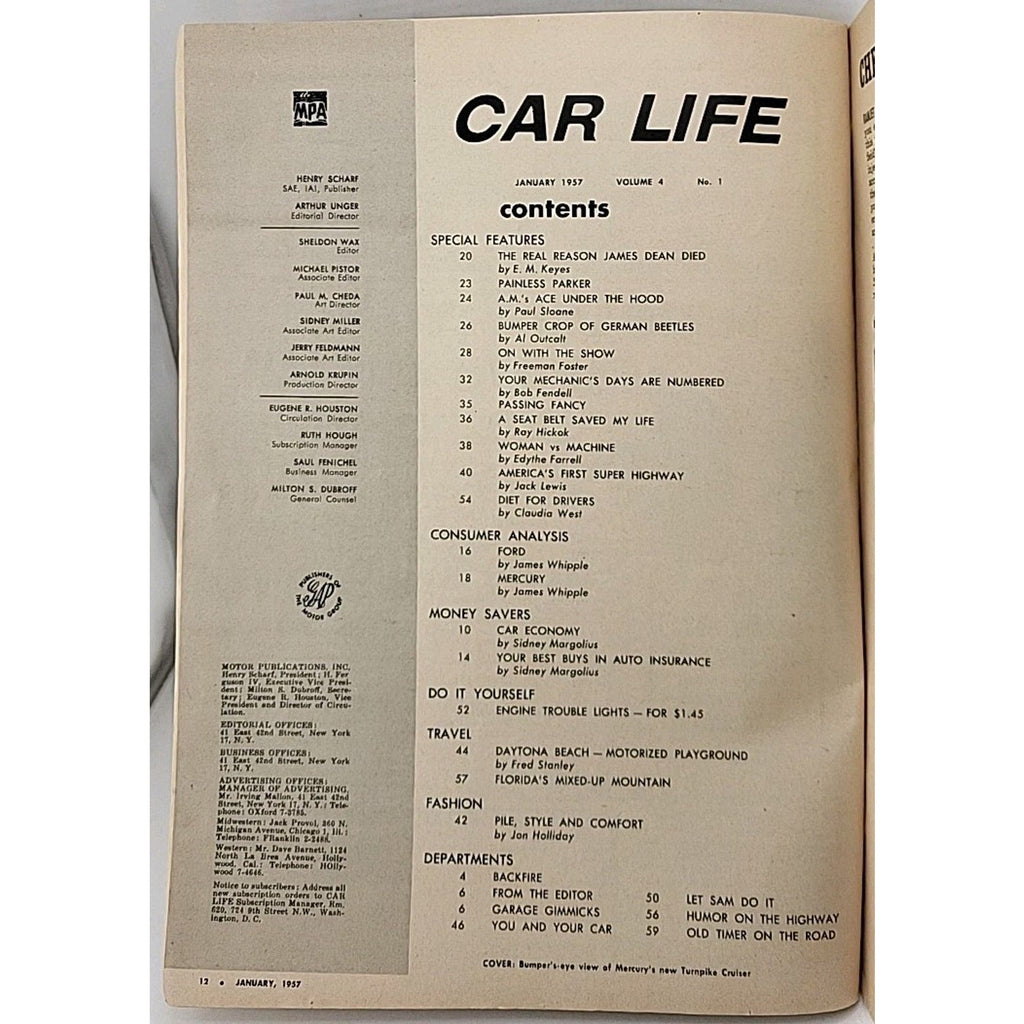 Car Life Magazine - January 1957- Volume 4 No. 1