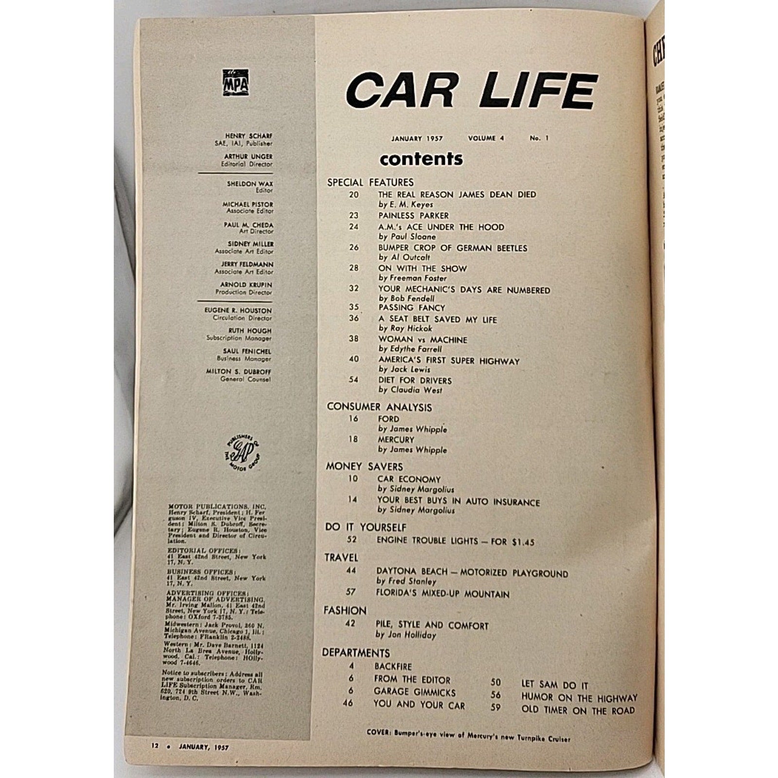 Car Life Magazine - January 1957- Volume 4 No. 1