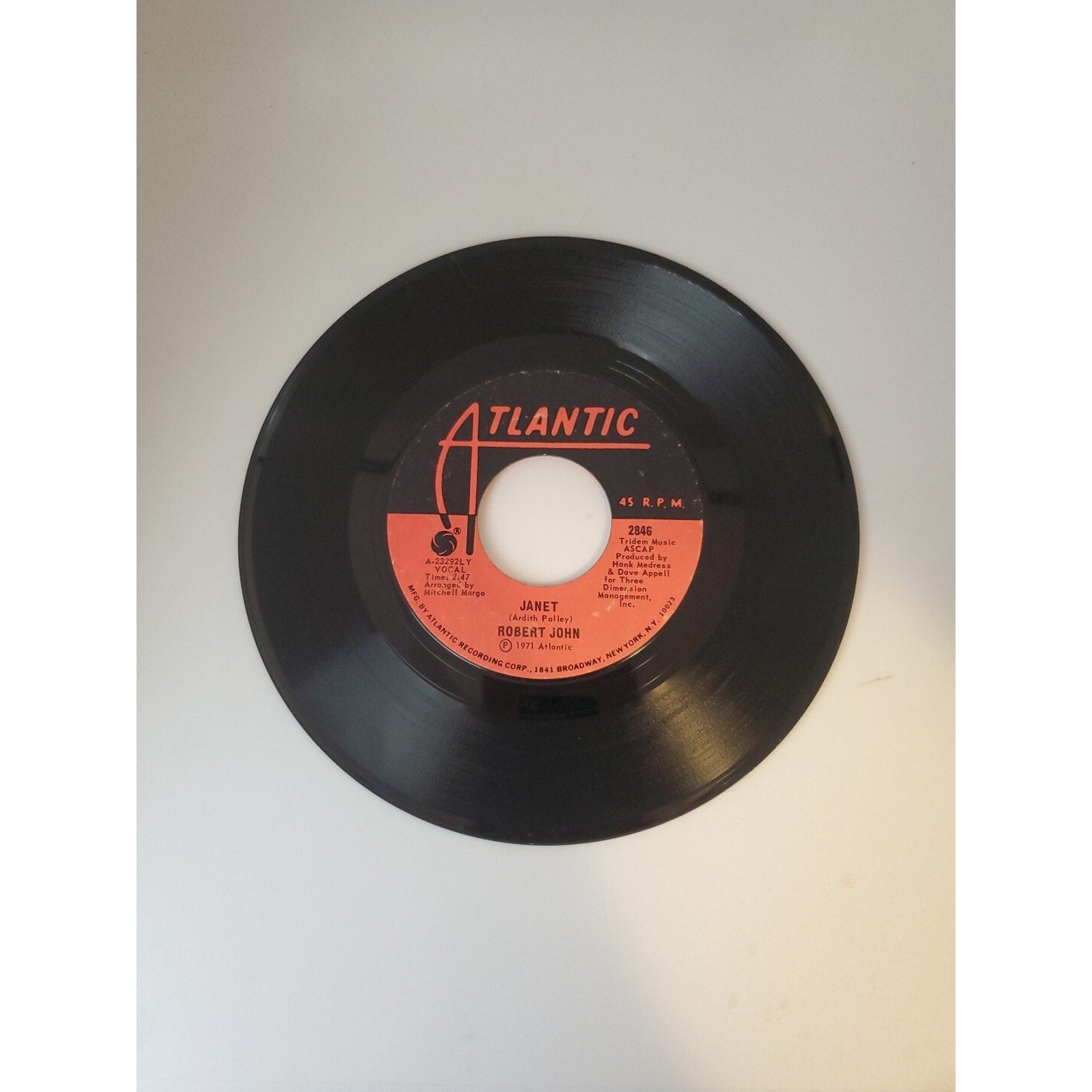 Robert John - The Lion Sleeps Tonight / Janet (Record)