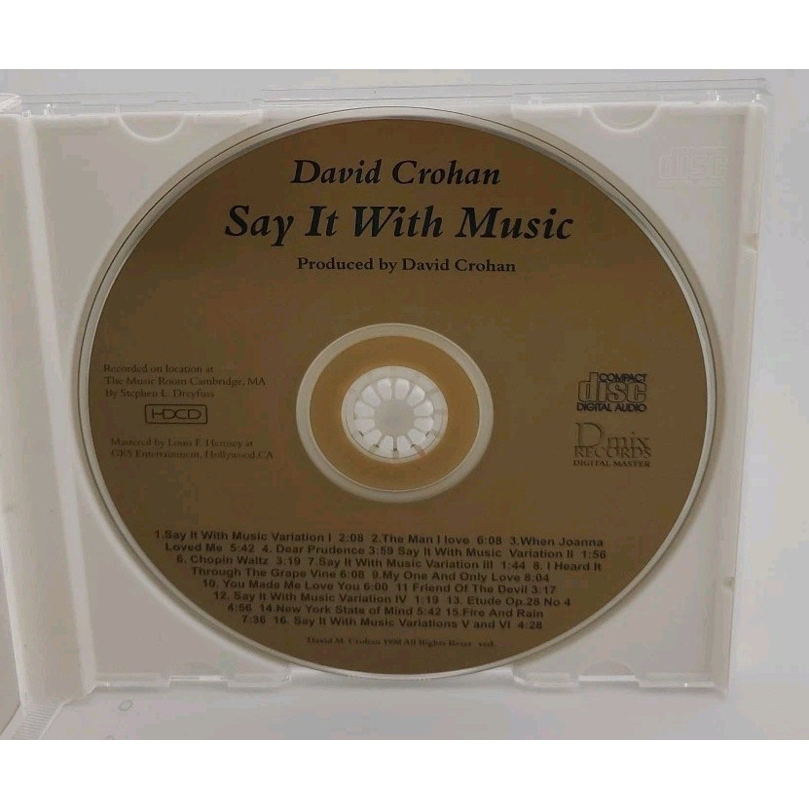 David Crohan Say It With Music (CD)