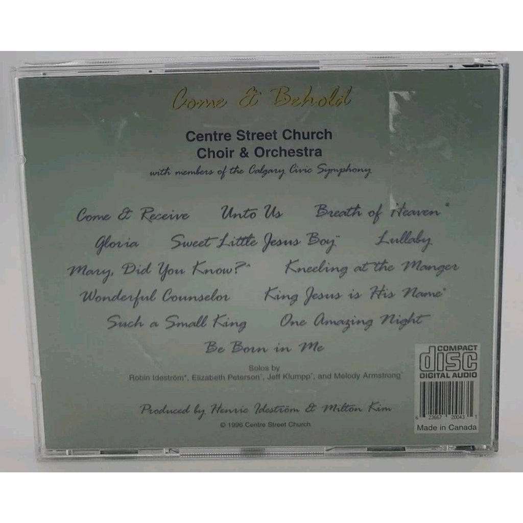 Come & Behold Centre Street Church Choir & Orchestra (CD)