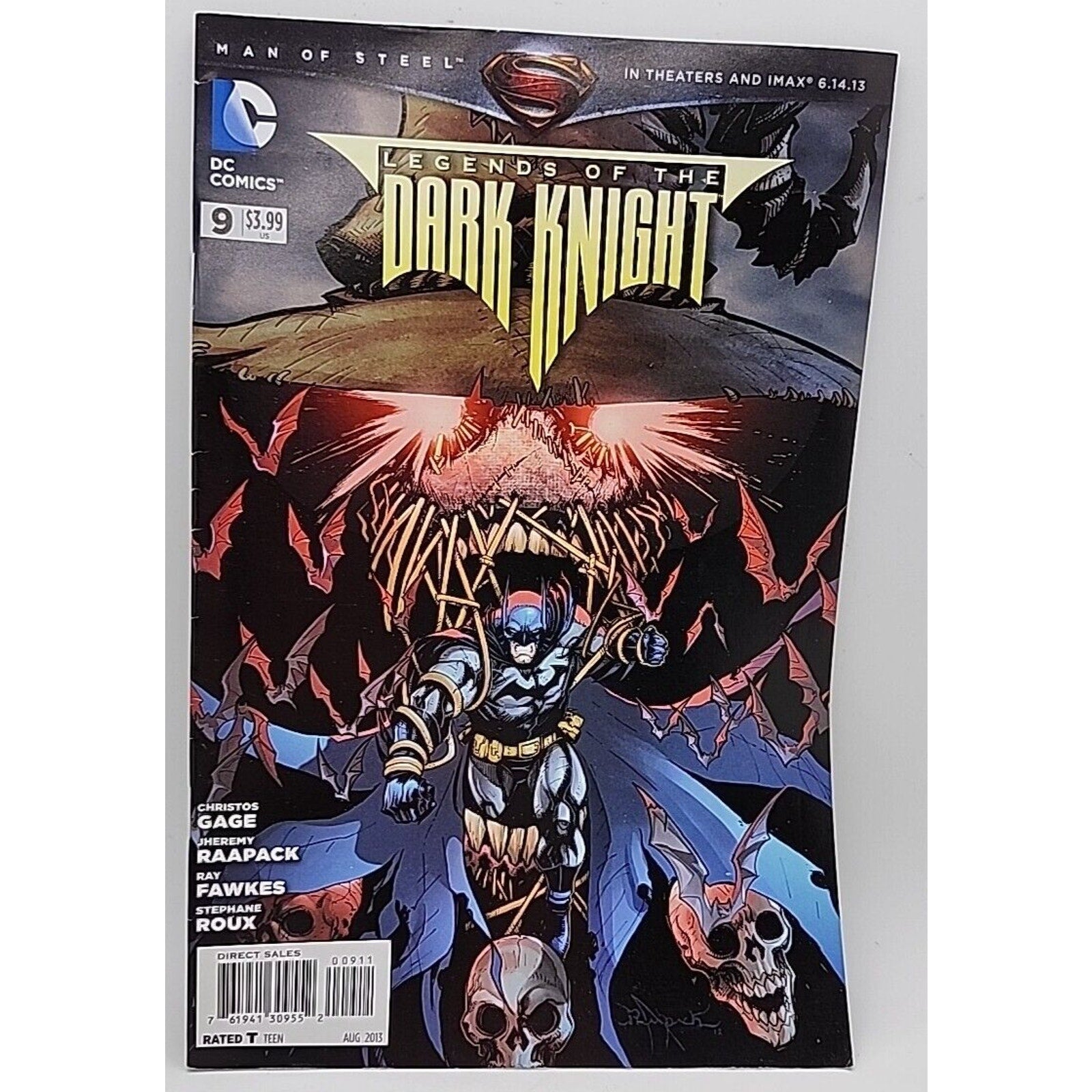 Legends of the Dark Knight 9 2012 Series DC Comic Book Scarecrow Gage Raapack