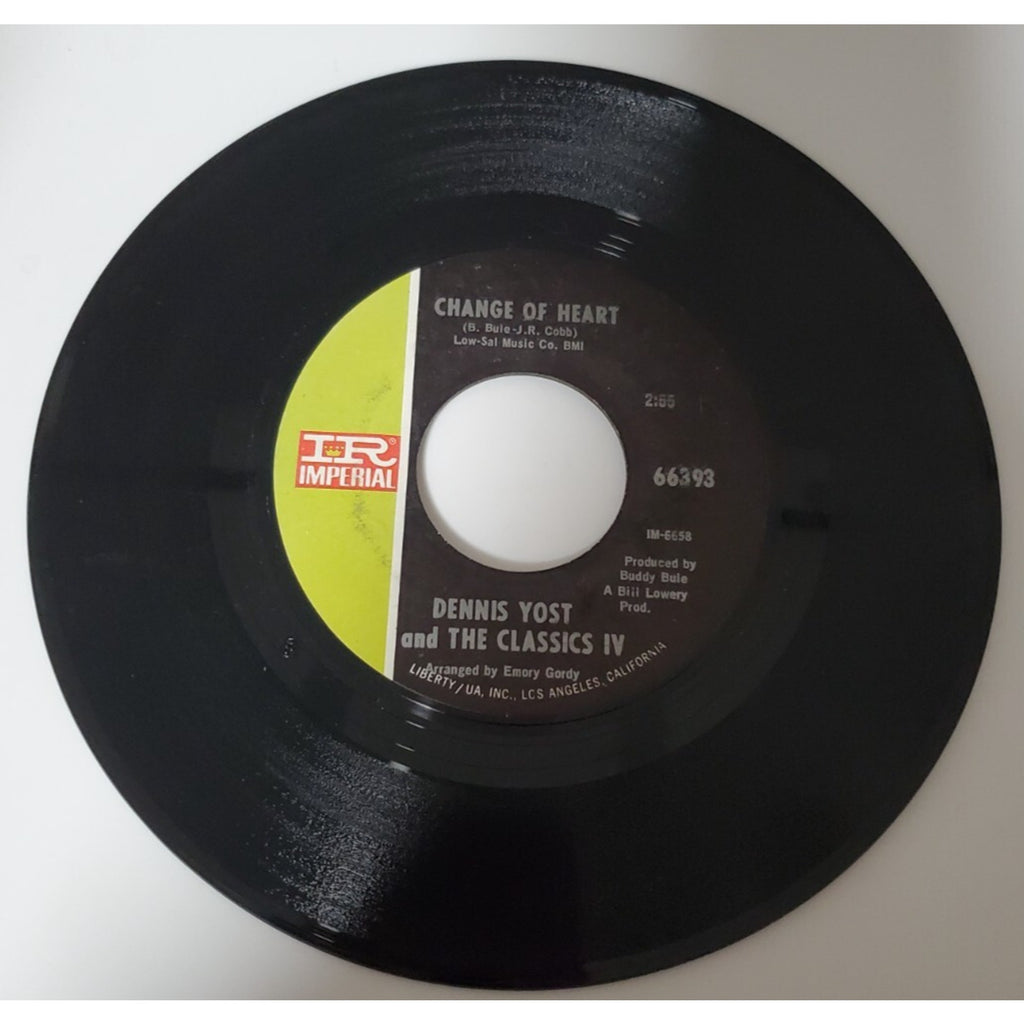 Dennis Yost and The Classics IV - Rainy Day - 45RPM Record - Singles