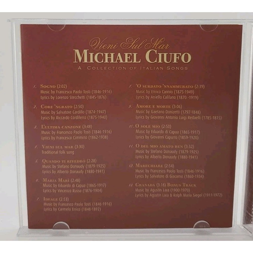 Michael Ciufo : Vieni Sul Mar: A Collection of Italian (CD)
