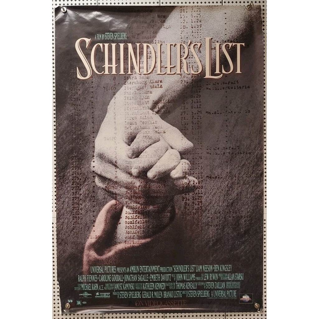 Schindler's List -1993- Original 27x40 Rolled Movie Poster - Spielberg, L.Neeson