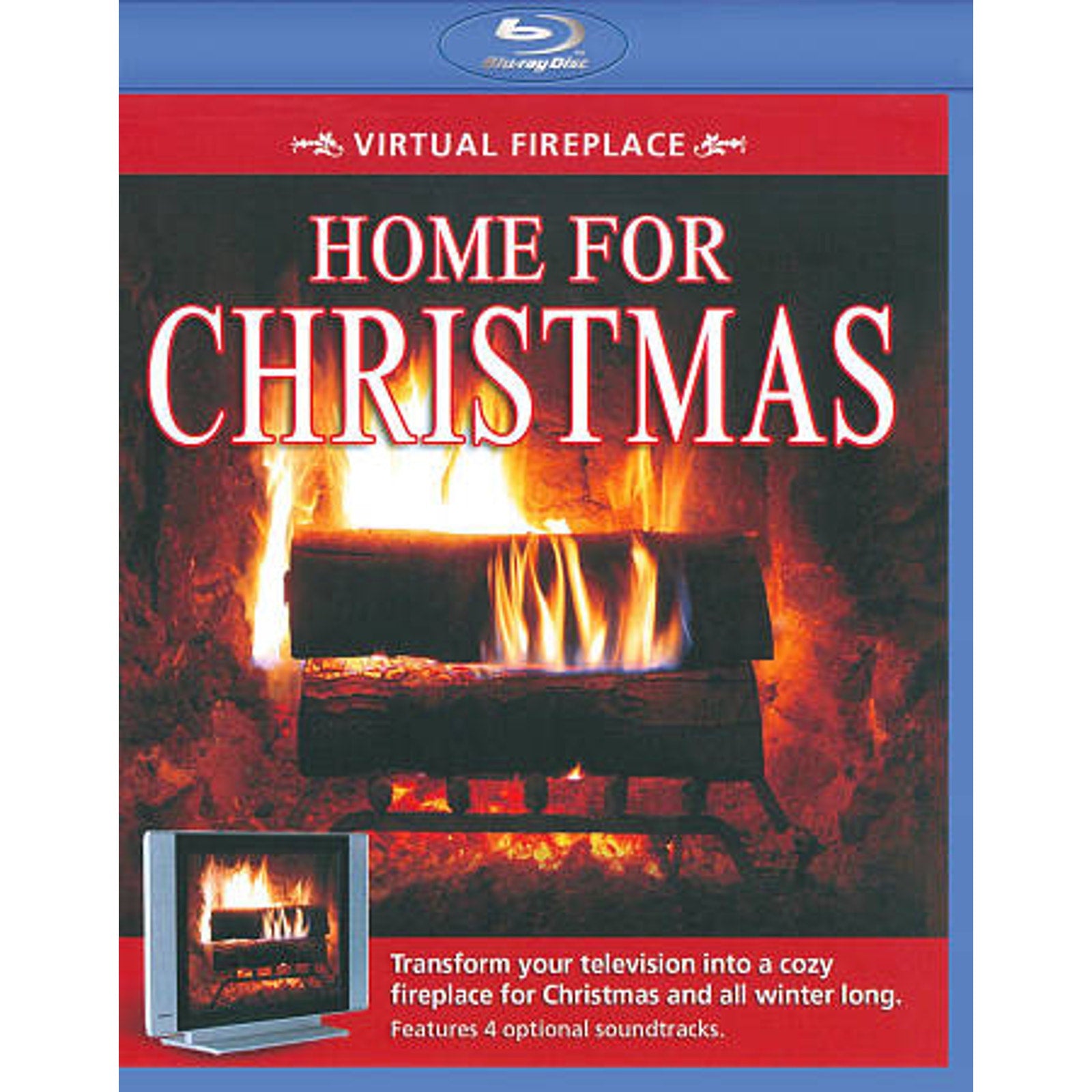 Virtual Fireplace: Home for Christmas (Blu-ray Disc, 2009)