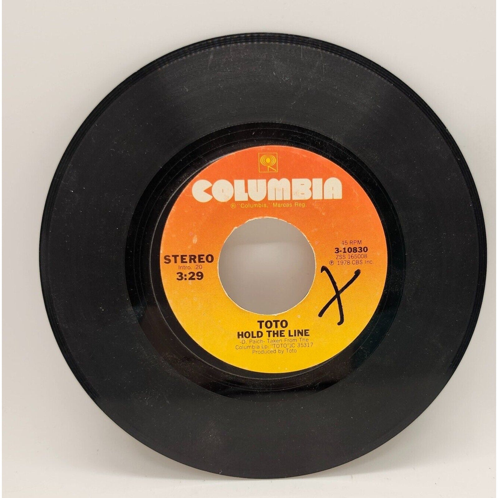 Hold the Line / Takin' It Back by Toto (Record) - 3-10830