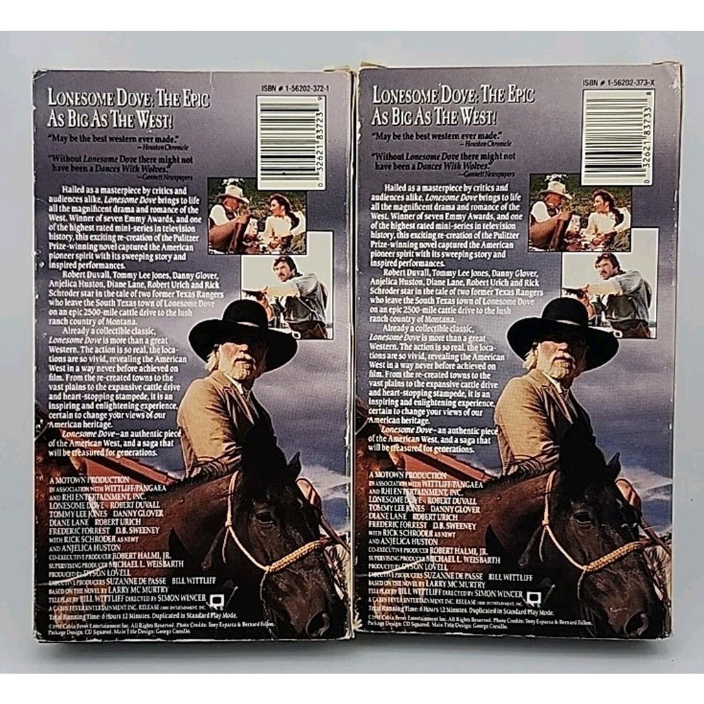 Lonesome Dove VHS Boxed Set Collectors Edition 1991 4 Parts