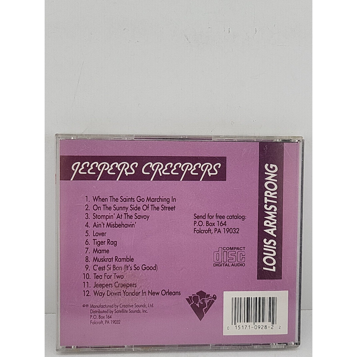 Jeepers Creepers by Louis Armstrong (CD, 1990, Creative Sounds)