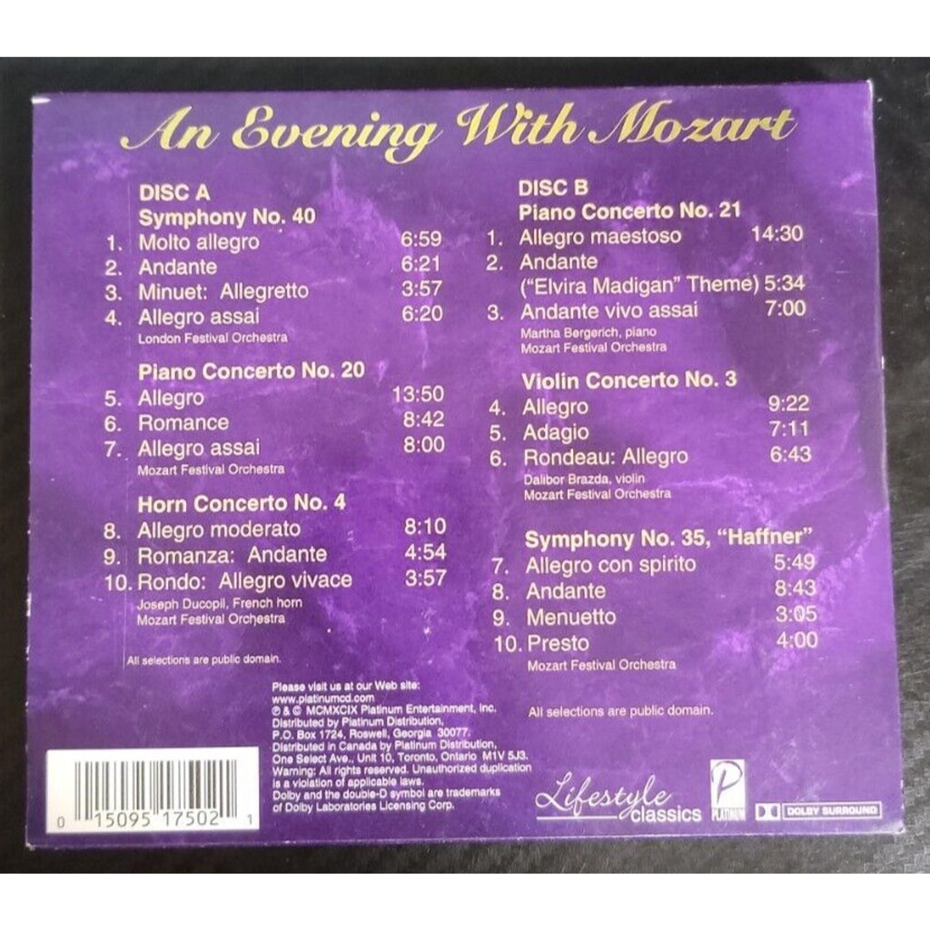 An Evening With Mozart CD