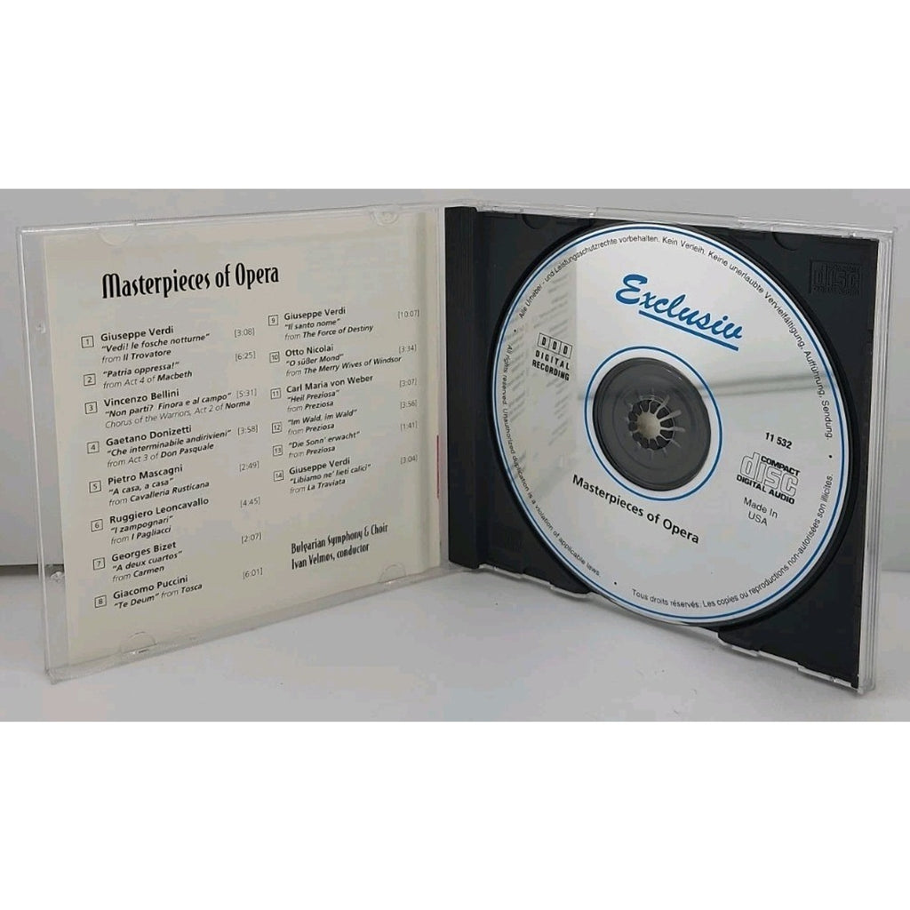 Masterpieces of Opera CD Verdi Bellini Puccini Leoncavallo Classical Exclusiv