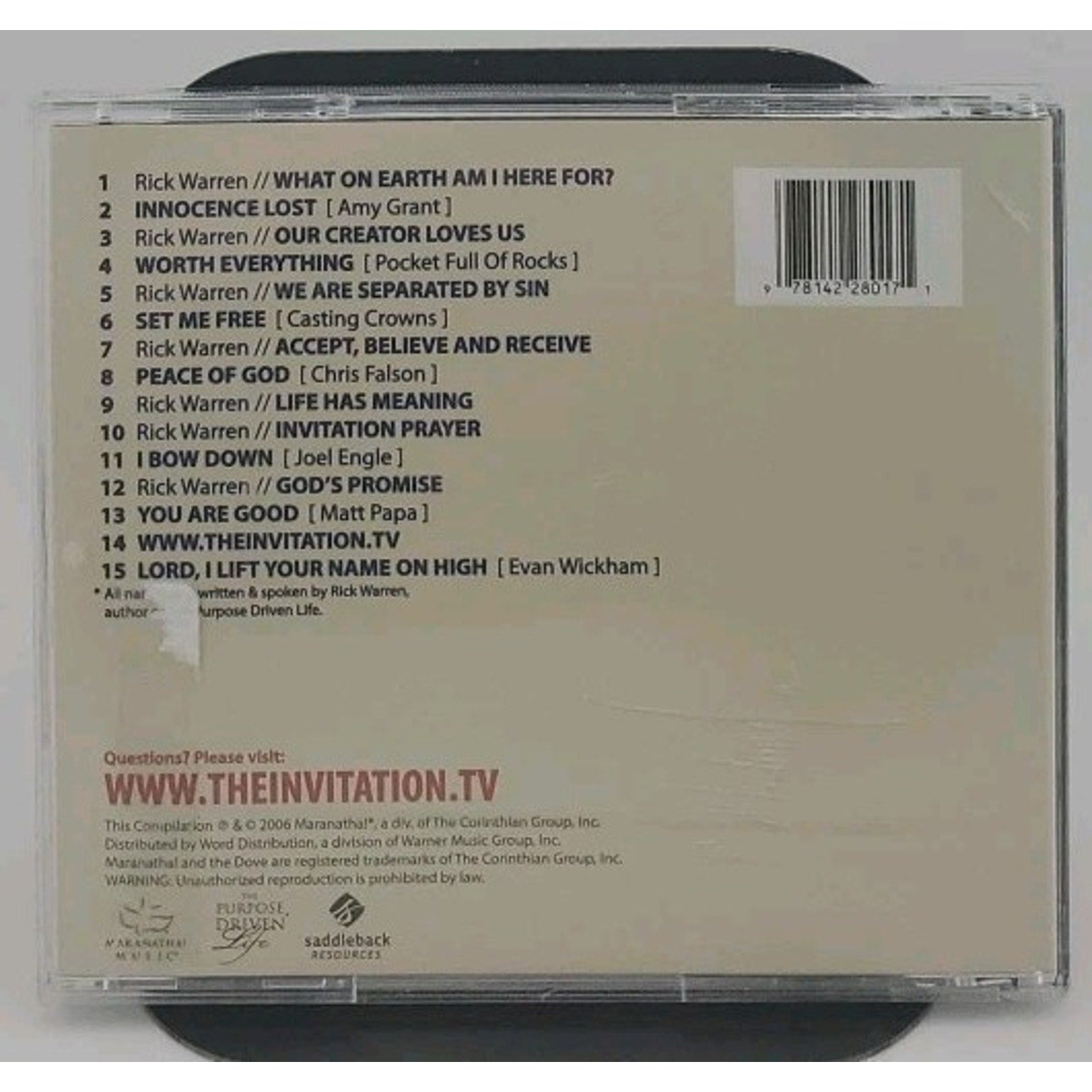 The Invitation Narrated by Rick Warren - Various Artist (CD, 2006)