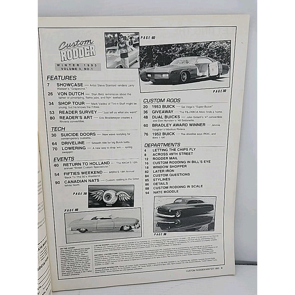 Custom Rodder Winter 1993 Vol. 3 No.1
