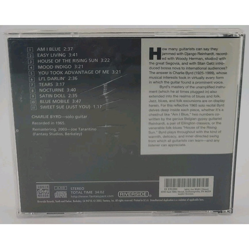 Solo Flight by Charlie Byrd (CD, 2003)