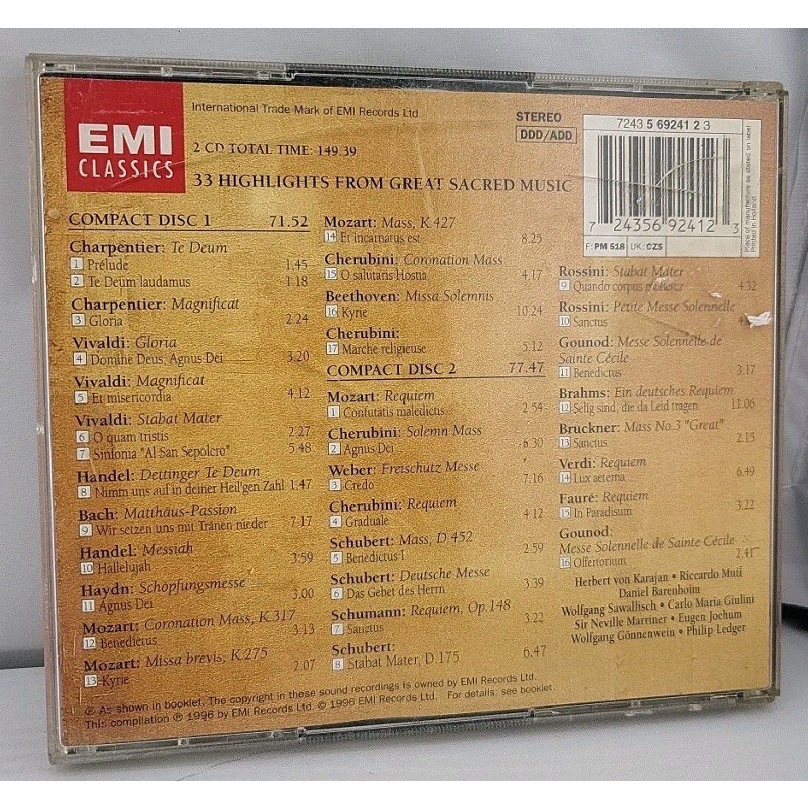 Passage To Paradise Highlights From Great Sacred Music 2 CD Set