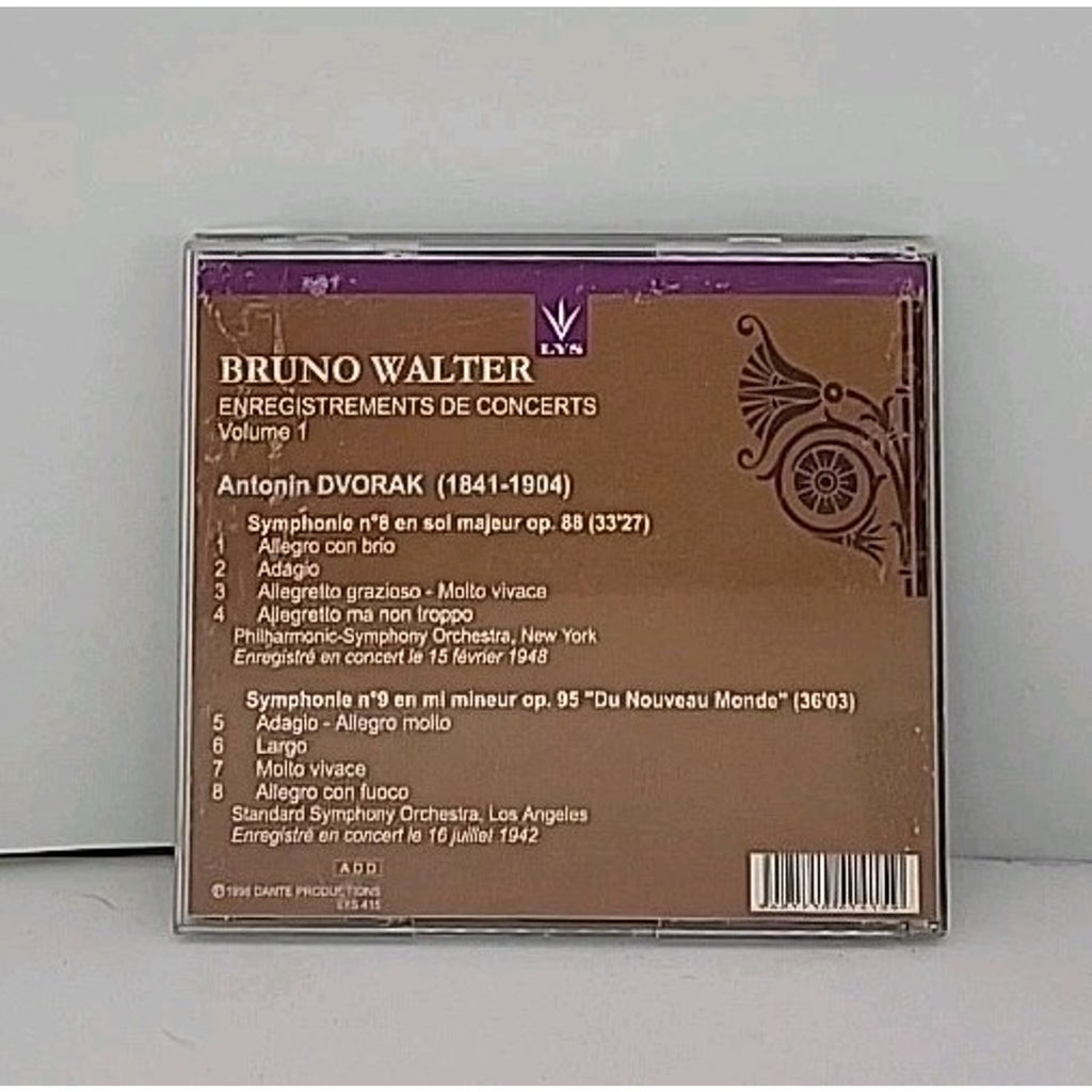 Walter - Dvorak - Enregistrements De Concerts Volume 1 CD