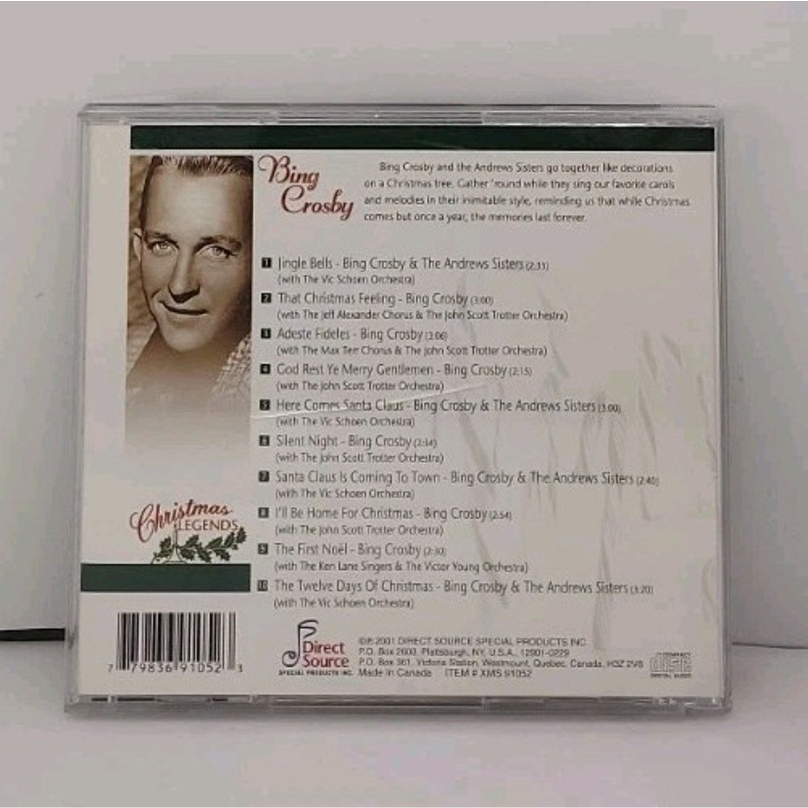 Christmas Legends: Bing Crosby & The Amdrews Sisters by Bing Crosby (CD,...