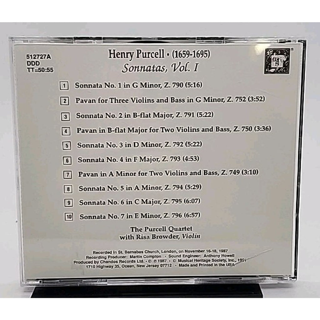 Henry Purcell - Purcell Quartet: Sonnatas, Volume I (MHS) CD
