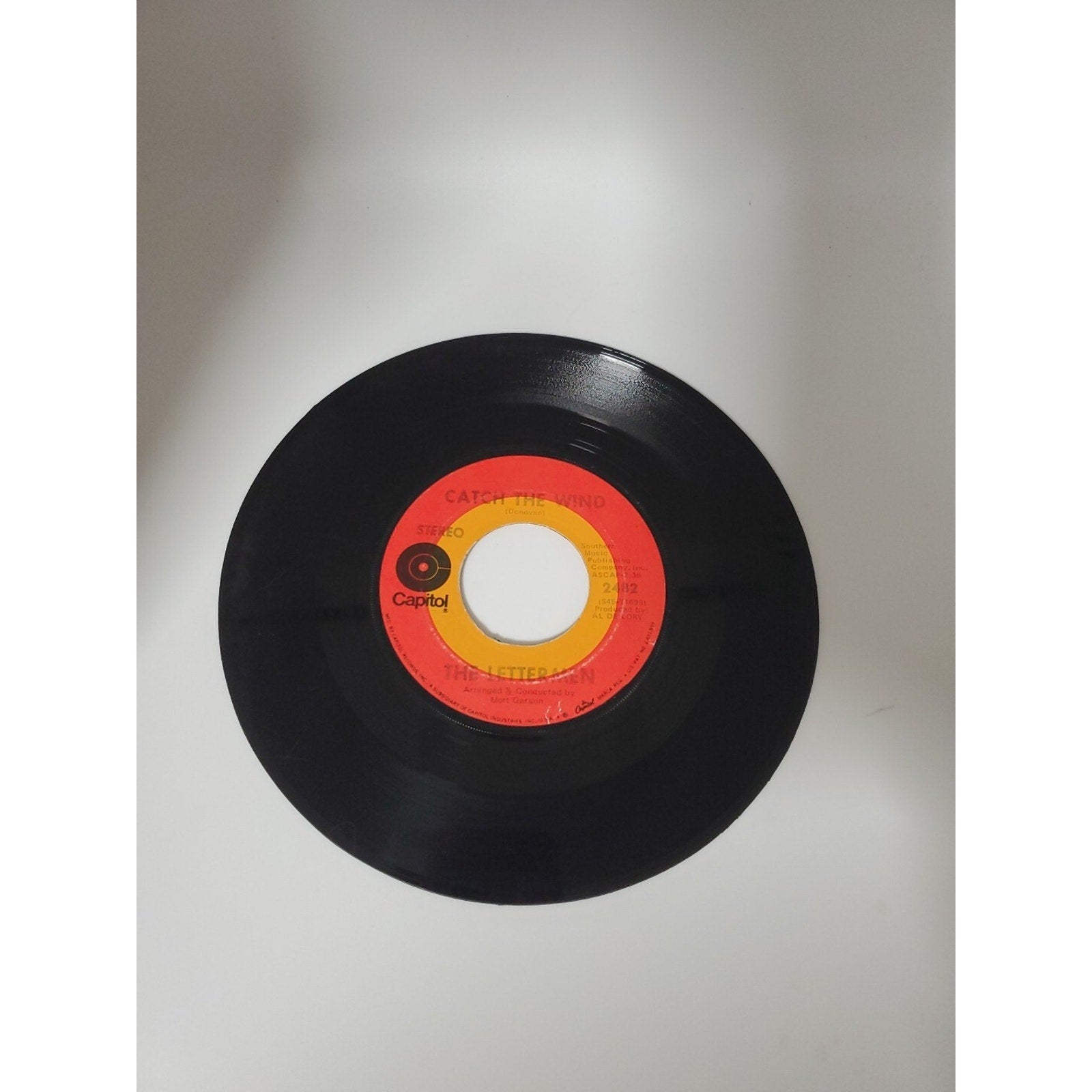The Letterman Catch the Wind/Hurt So Bad 45 RPM 7” Record
