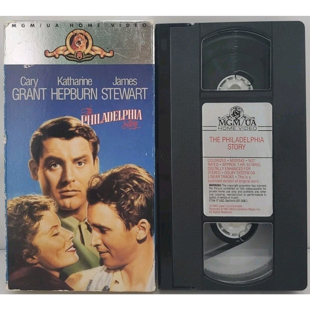 The Philadelphia Story (VHS, 1995, Black White) Red Label