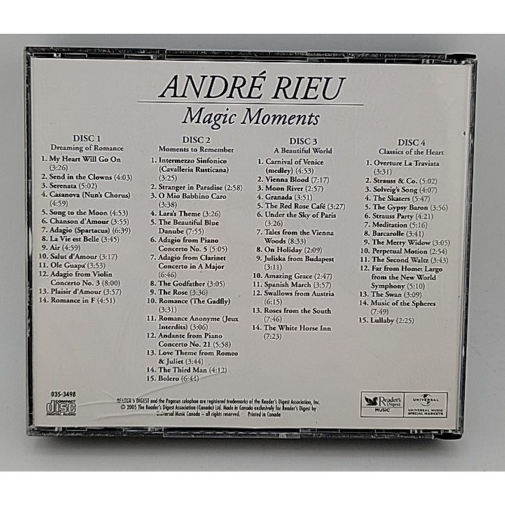 Reader's Digest Andre Rieu Magic Moments Cds